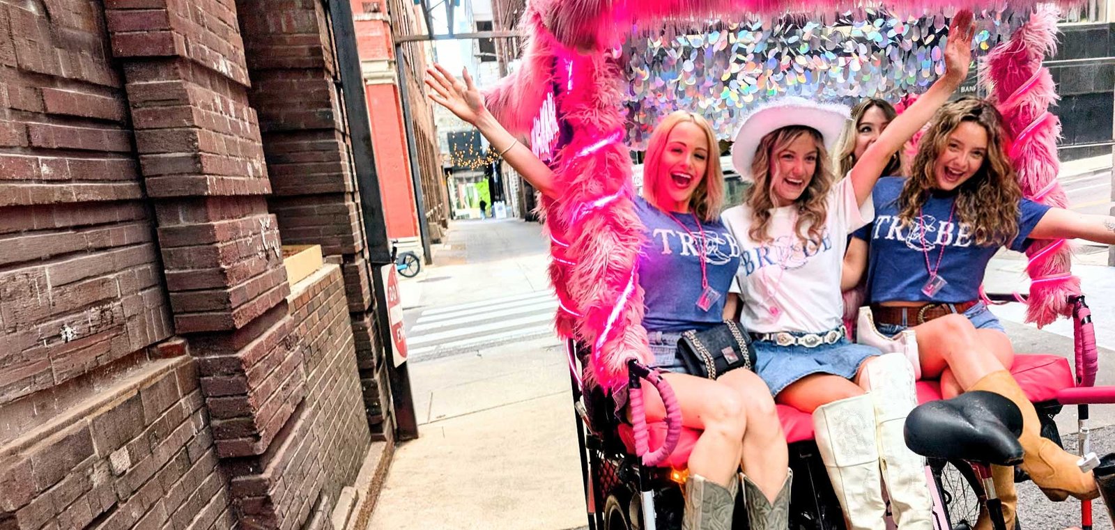 Local Bike Taxi Bachelorette Party in Downtown Nashville